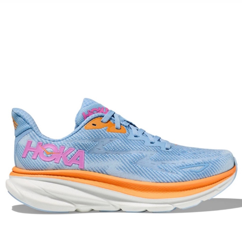 Hoka Women's Blue Clifton 9 Running Shoes - Worn Condition